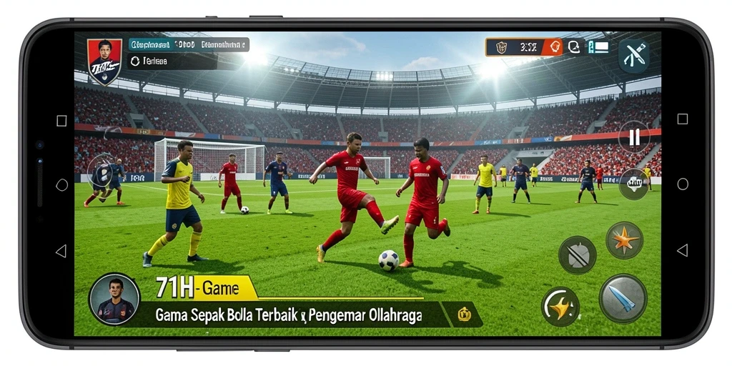 Tampilan gameplay menakjubkan dari game sepak bola 71H.