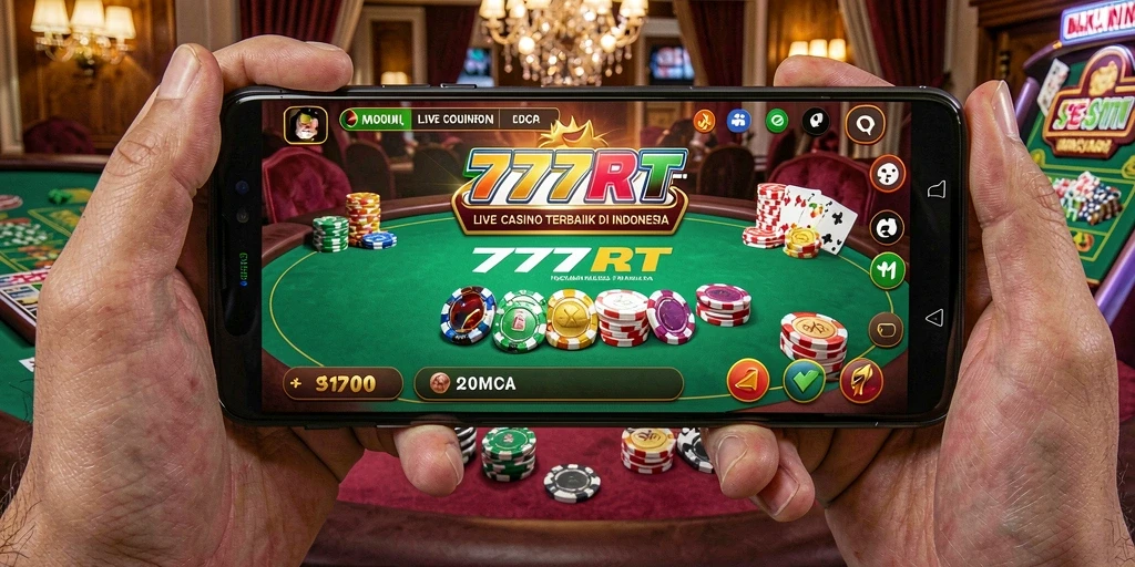 Tampilan menakjubkan dari gameplay Live Casino di 777RT.