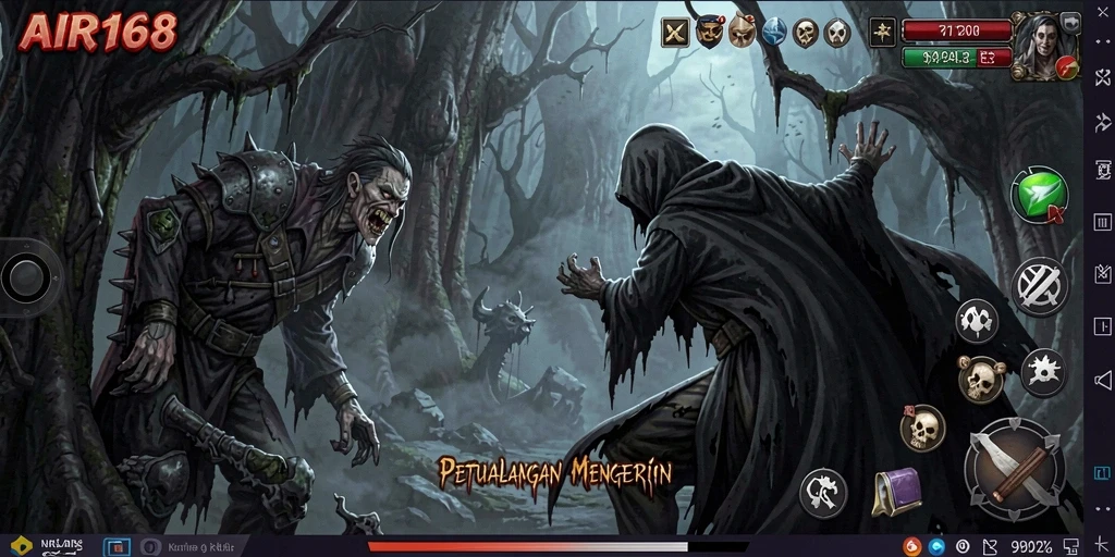 Tampilan gameplay <strong>AIR168</strong> yang menakutkan dan penuh ketegangan.