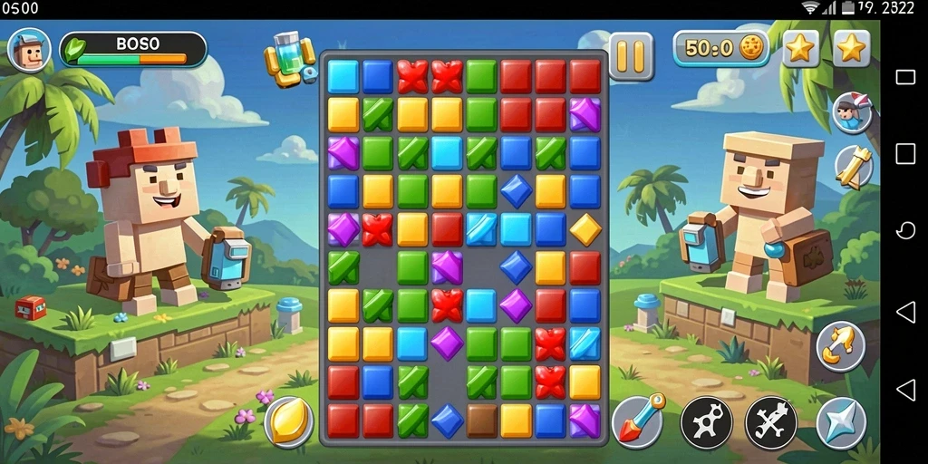Gameplay seru dengan berbagai tantangan puzzle yang menantang.