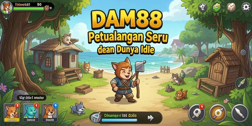 Screenshot menunjukkan karakter yang sedang berpetualang dalam gameplay Idle.