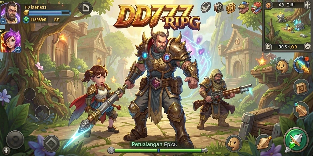 Tampilkan aksi seru dalam gameplay RPG ID777.