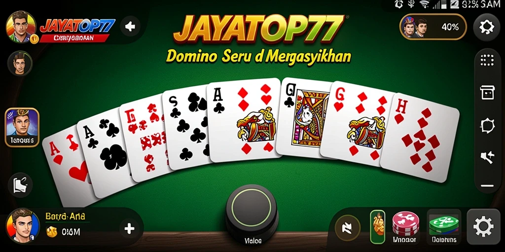 Screenshot gameplay JAYATOP77 yang menampilkan serunya bermain Domino.