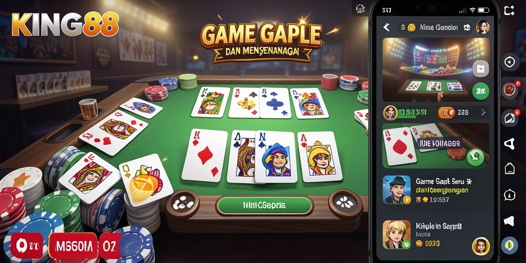 Tampilan screenshot KING88 menampilkan aksi seru permainan Gaple.