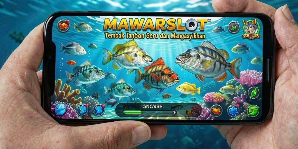 Tampilan gameplay seru dalam MAWARSLOT Tembak Ikan.