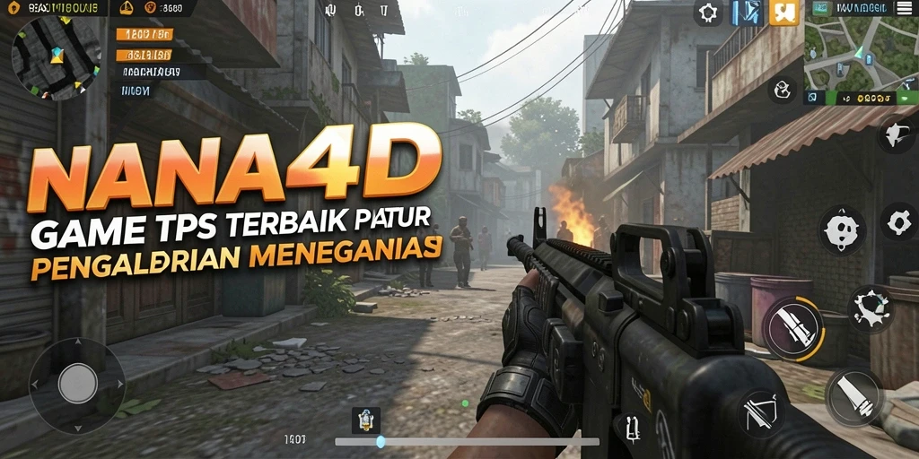 Screenshot gameplay NANA4D yang menegangkan sebagai game TPS.