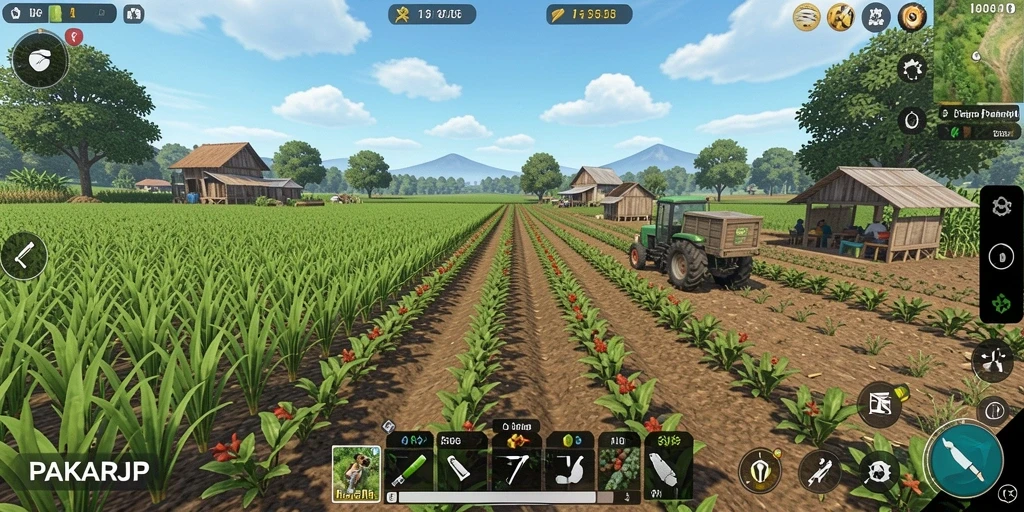 Screenshot utama PAKARJP menampilkan aktivitas berkebun yang seru dan interaktif.