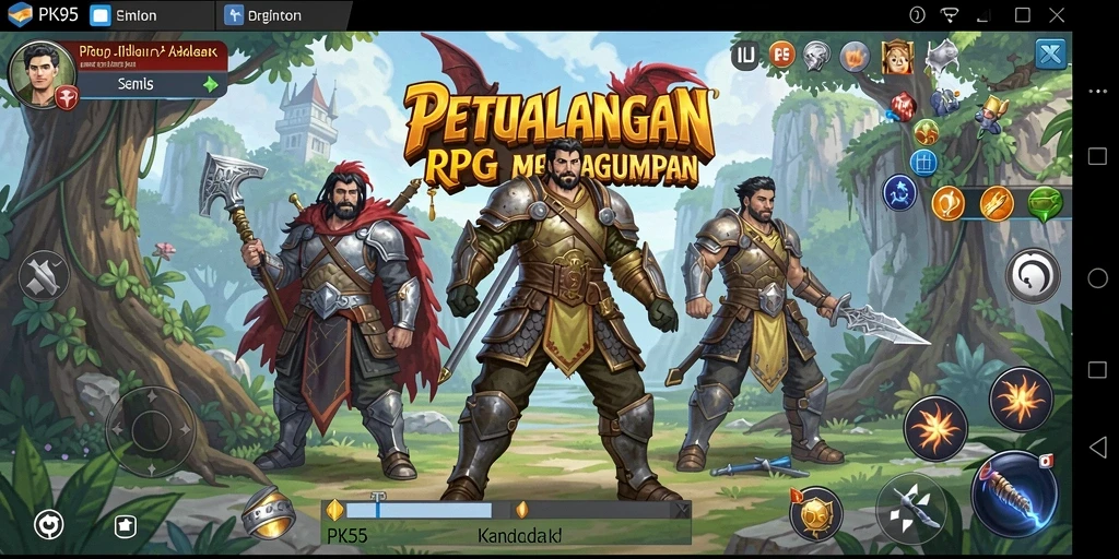 Tampilan gameplay PK95 yang menarik dan penuh aksi RPG.