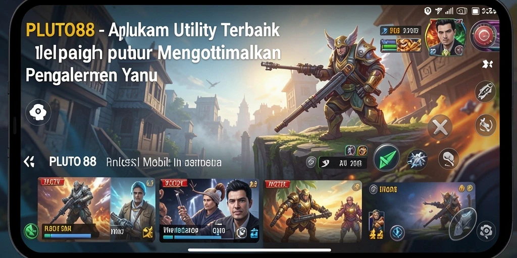 Screenshot utama PLUTO88 menampilkan antarmuka aplikasi Utility yang intuitif.