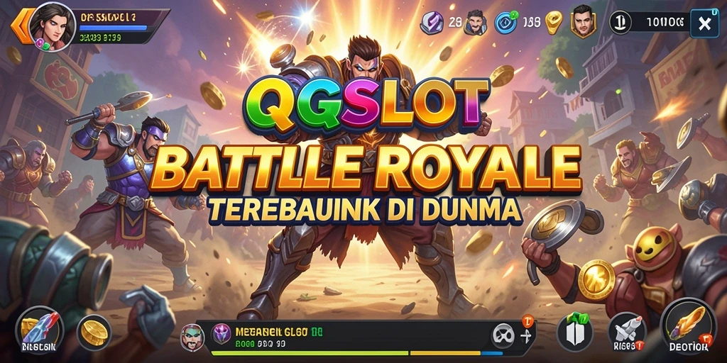 Screenshot gameplay menunjukkan pertempuran seru di arena Battle Royale.