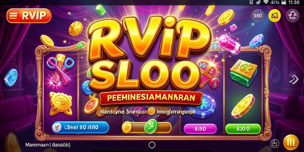 Tangkapan layar gameplay RVIP yang menampilkan slot yang menarik.