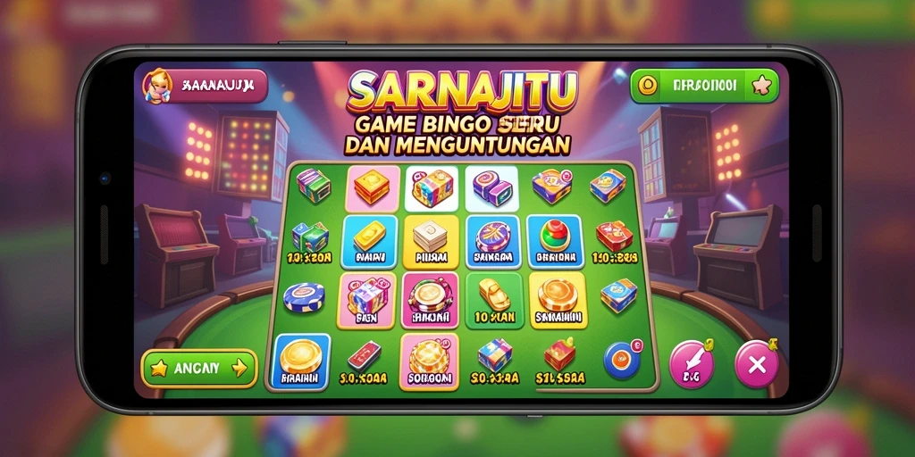 Tampilan gameplay SARANAJITU yang seru dalam bermain Bingo.