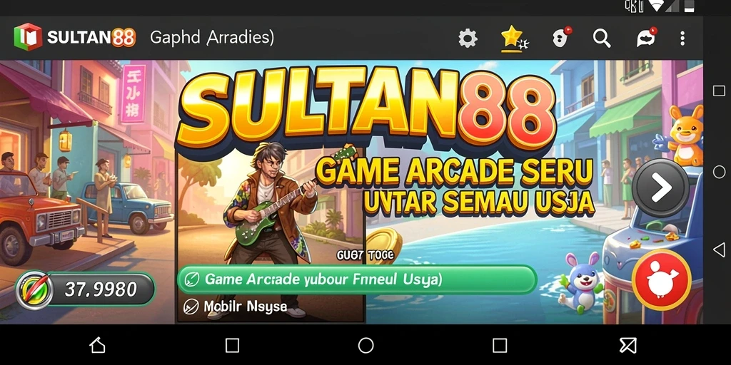 Screenshot menunjukkan gameplay seru dari SULTAN88 dengan warna-warna cerah.