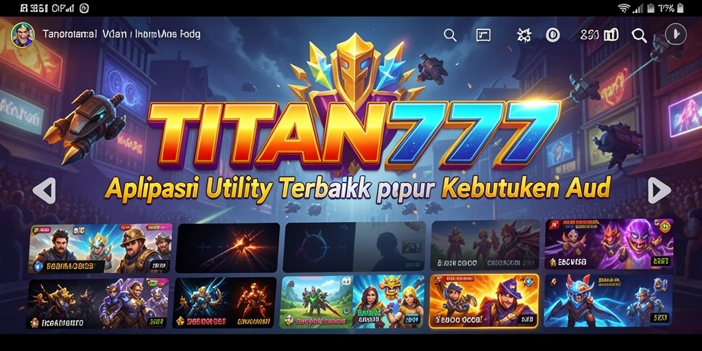 Tampilan aplikasi TITAN777 saat digunakan untuk pengelolaan utilitas.