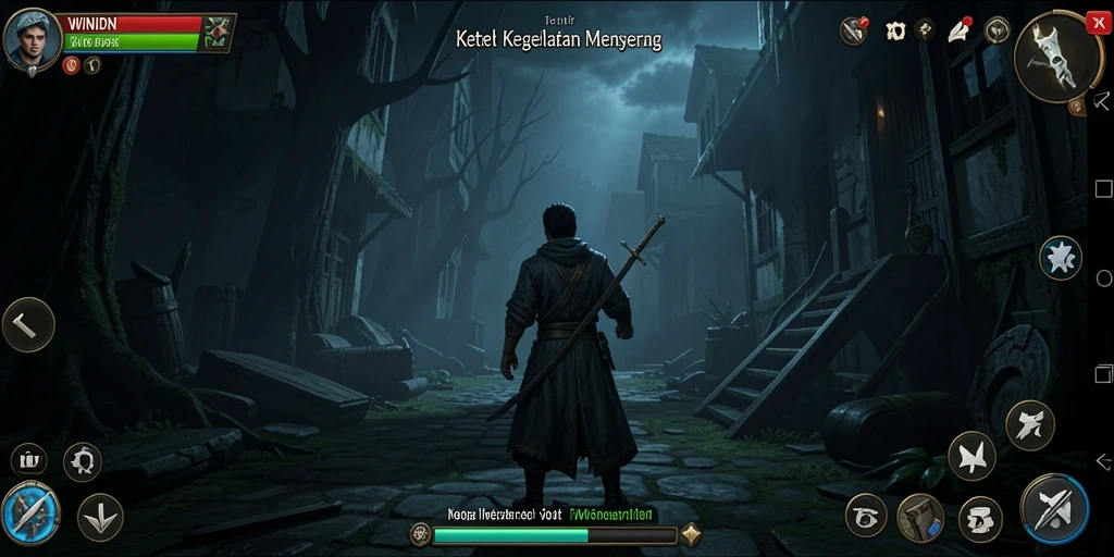 Tangkapan layar gameplay WINIDN yang menegangkan dan menyeramkan.
